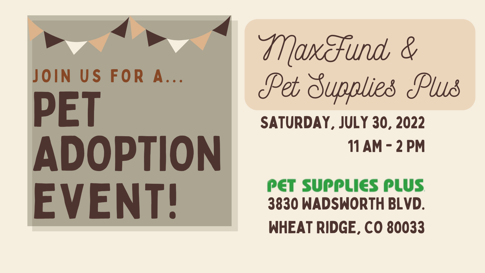 
    Pet Adoption Event: Pet Supplies Plus