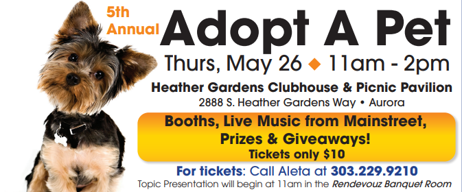 
5th Annual Adopt a Pet: Heather Gardens